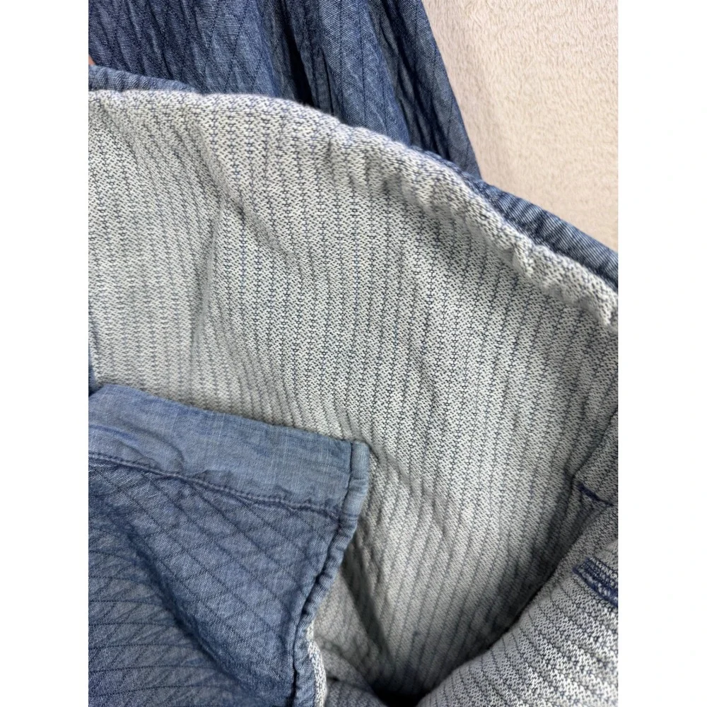 Johnnie-O Shacket Mens XL Blue Quilted Diamond Cotton Shirt Jacket Outdoors
